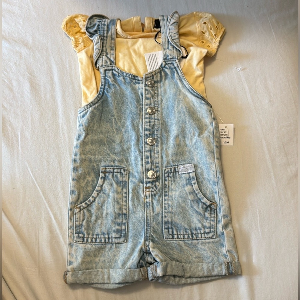 Girls 12m Denim Overalls
